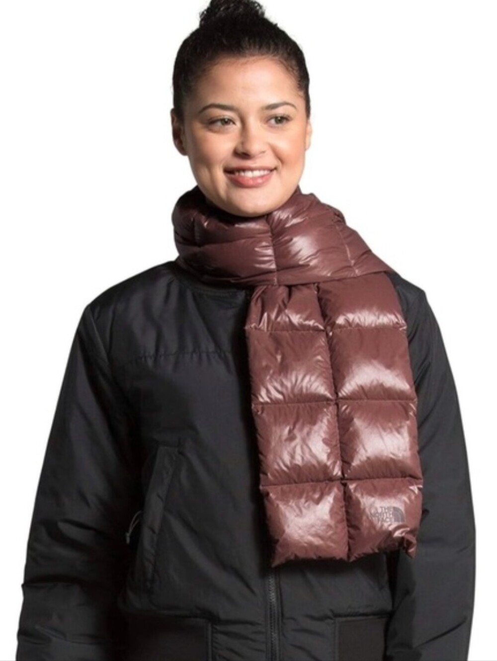 NWT The North Face City Voyager Packable Down Puffer Scarf - Maroon/Purple